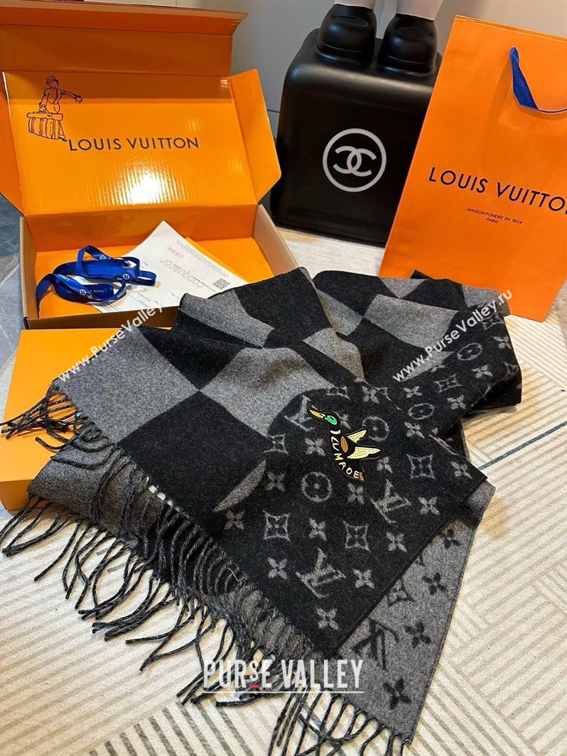 Louis Vuitton x NIGO Cashmere Monogram Scarf MP2681 2024 (A-24112401)