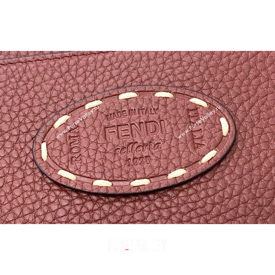 Fendi Medium Peekaboo ISeeU Bag in Stitching Full Grain Leather Brown 2021 (CL-21080203)