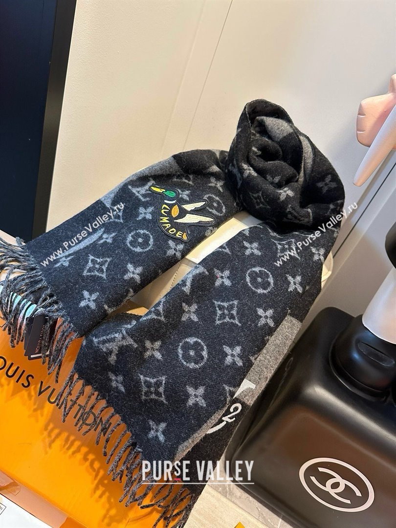 Louis Vuitton x NIGO Cashmere Monogram Scarf MP2681 2024 (A-24112401)