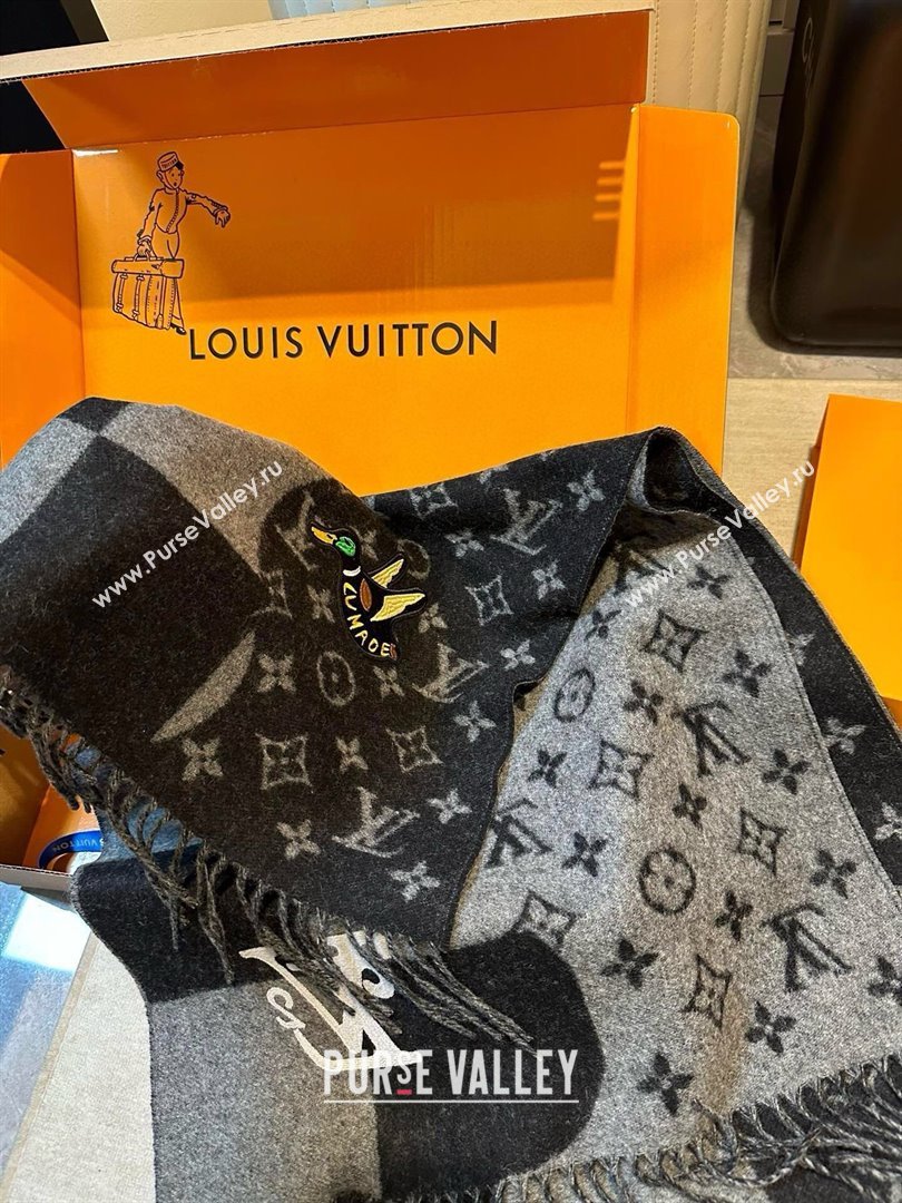 Louis Vuitton x NIGO Cashmere Monogram Scarf MP2681 2024 (A-24112401)