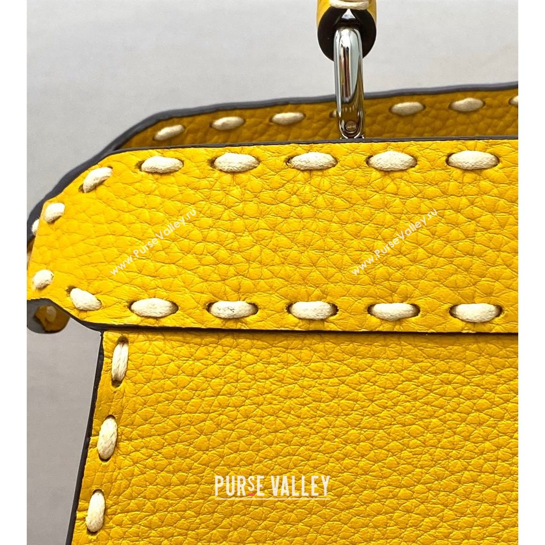Fendi Medium Peekaboo ISeeU Bag in Stitching Full Grain Leather Yellow 2021 (CL-21080204)