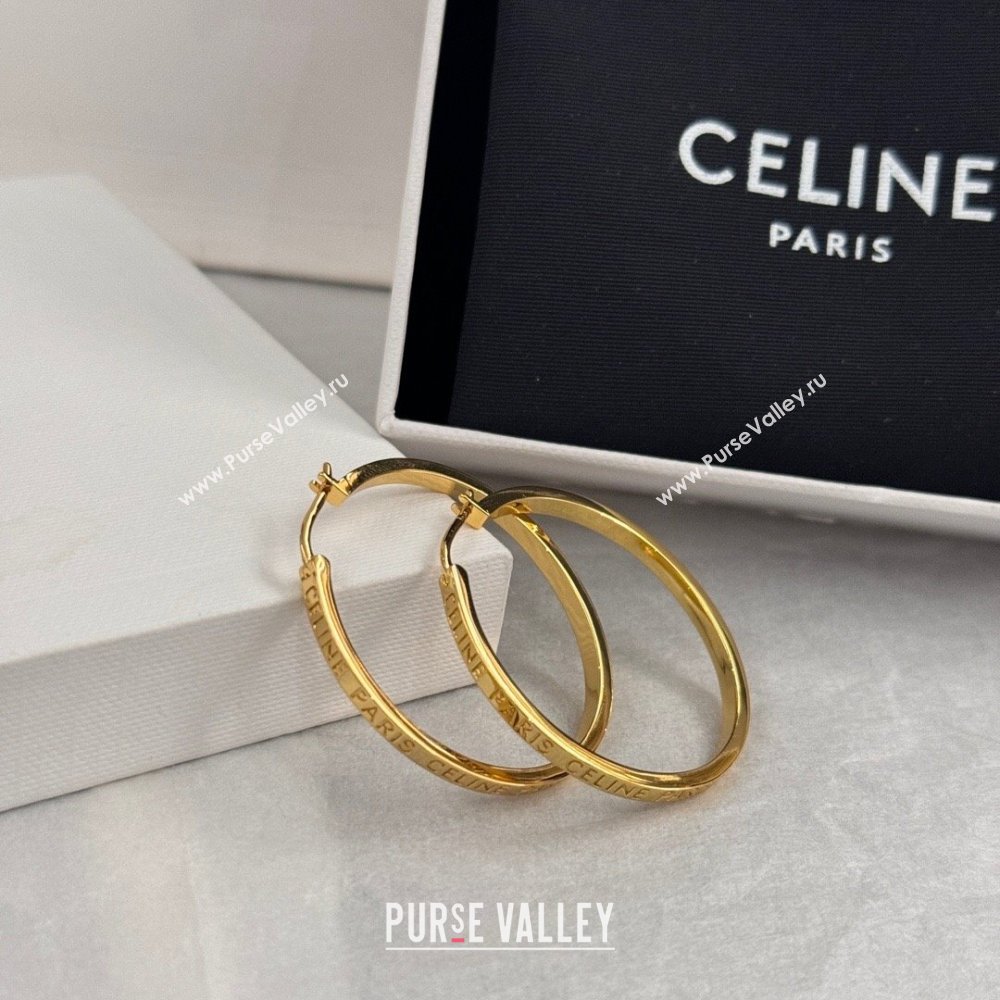 Celine Hoop Earrings C62736 Gold 2024 (YF-24062736)