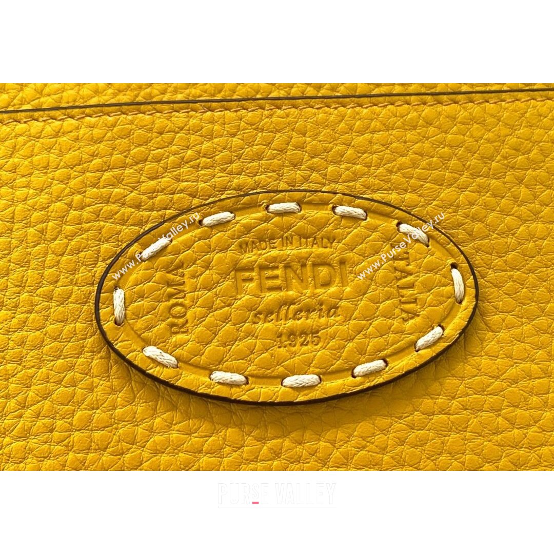 Fendi Medium Peekaboo ISeeU Bag in Stitching Full Grain Leather Yellow 2021 (CL-21080204)