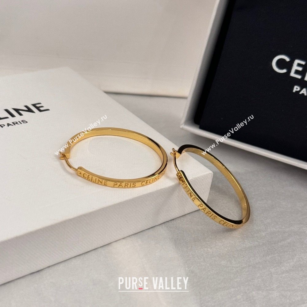 Celine Hoop Earrings C62736 Gold 2024 (YF-24062736)