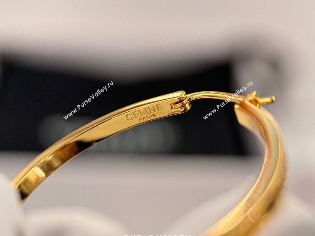 Celine Hoop Earrings C62736 Gold 2024 (YF-24062736)