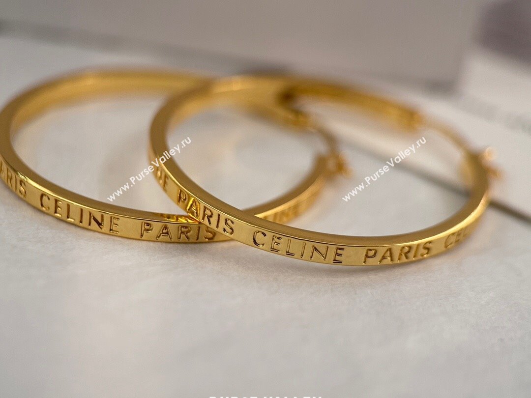 Celine Hoop Earrings C62736 Gold 2024 (YF-24062736)