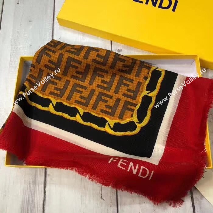 Fendi Cashmere FF Shawl Red 2018 (A0SS-8102403)