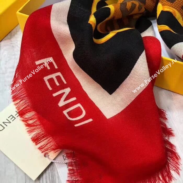 Fendi Cashmere FF Shawl Red 2018 (A0SS-8102403)