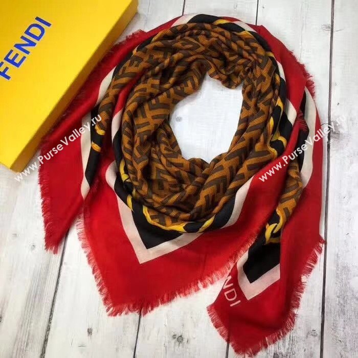 Fendi Cashmere FF Shawl Red 2018 (A0SS-8102403)