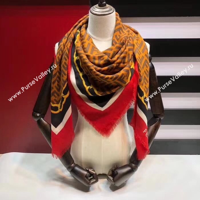 Fendi Cashmere FF Shawl Red 2018 (A0SS-8102403)