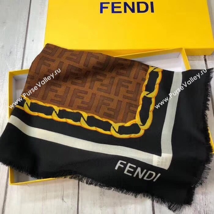 Fendi Cashmere FF Shawl Black 2018 (A0SS-8102404)