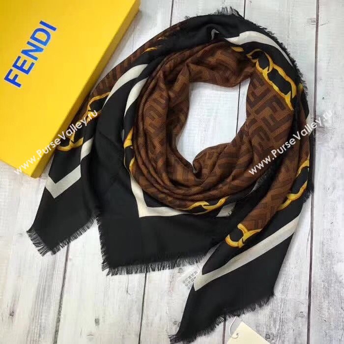 Fendi Cashmere FF Shawl Black 2018 (A0SS-8102404)