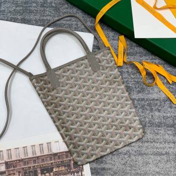 Goyard Poitiers Claire-Voie Mini Tote Bag 8013 Gray/Green 2024 (ZH-24102204)