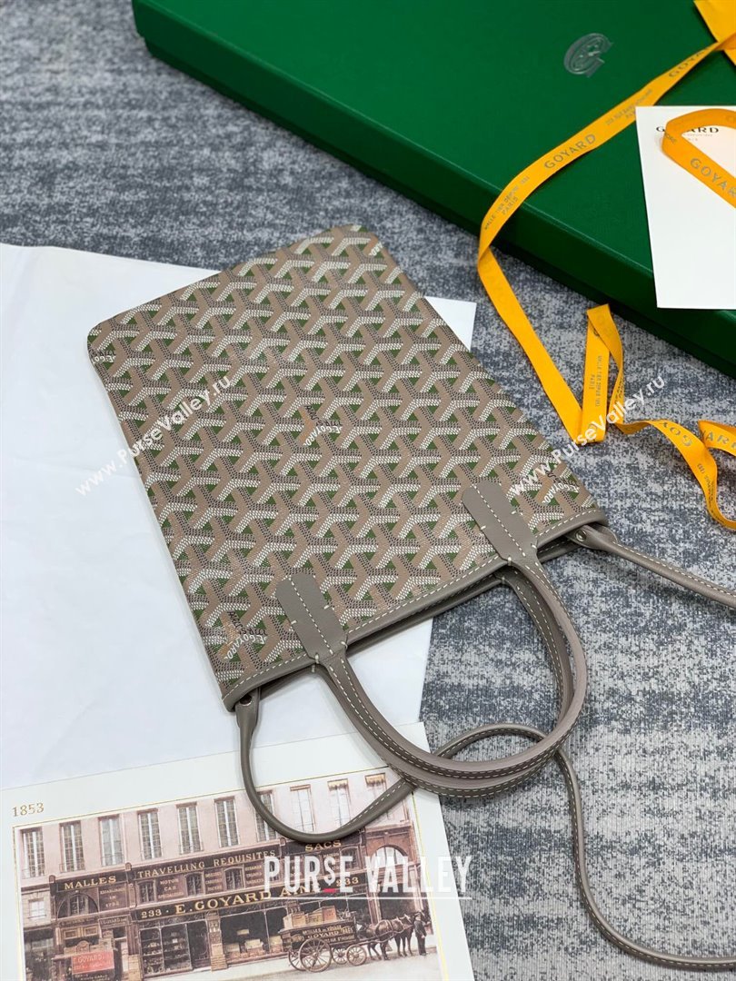 Goyard Poitiers Claire-Voie Mini Tote Bag 8013 Gray/Green 2024 (ZH-24102204)