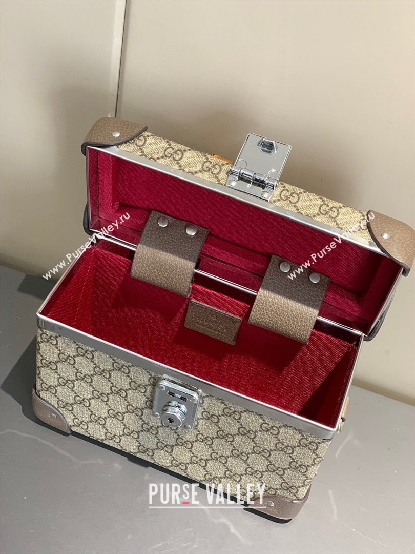 Gucci Globe-Trotter GG Canvas Beauty Case with Bamboo Top Handle Beige 2023 (YS-231102010)