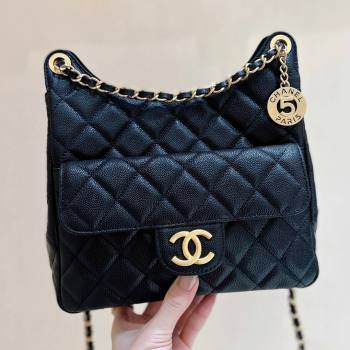 Chanel Grained Calfskin Hobo Bag AS4322 Black 2024 Top Quality (SHUNY-24062401)