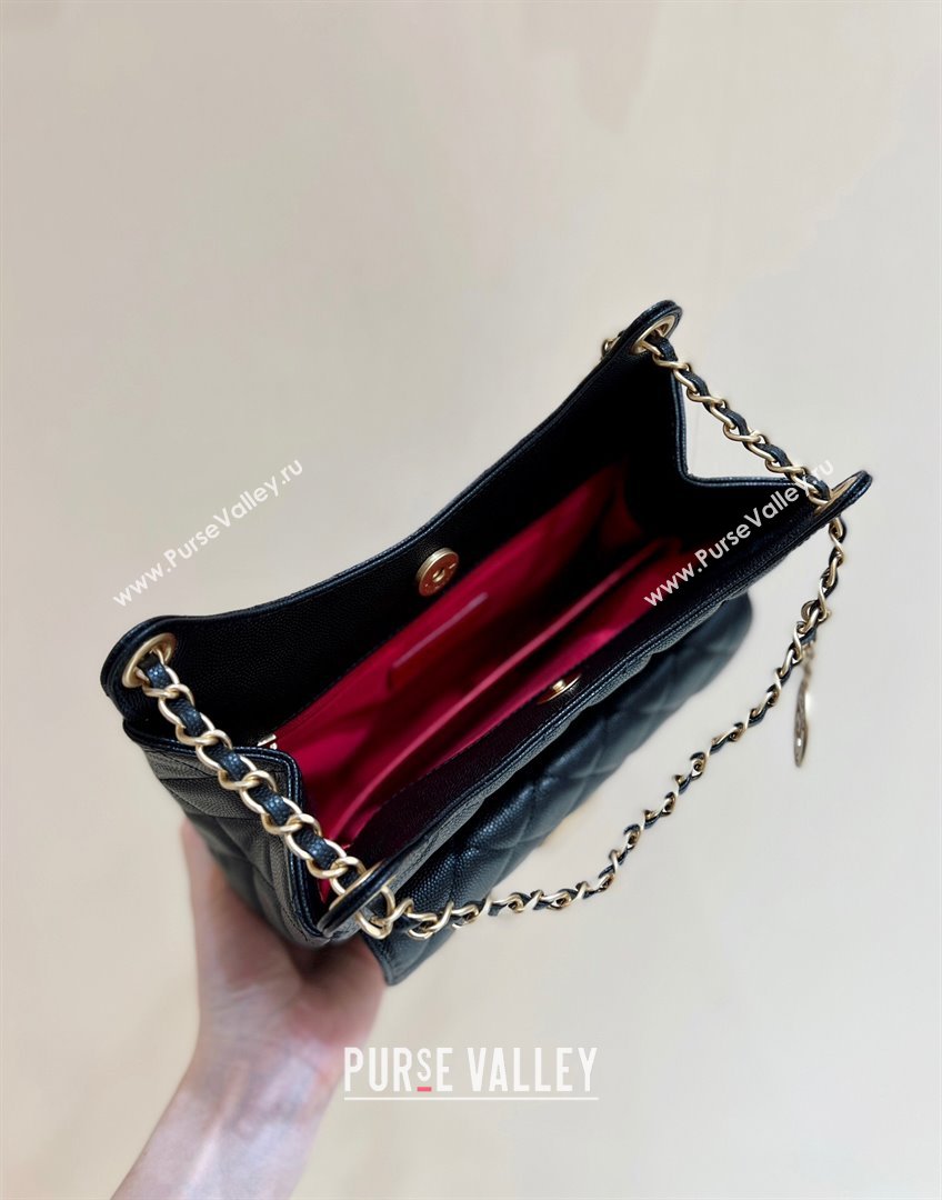 Chanel Grained Calfskin Hobo Bag AS4322 Black 2024 Top Quality (SHUNY-24062401)