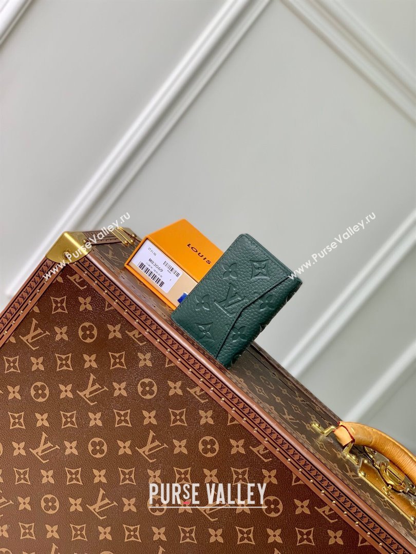 Louis Vuitton Pocket Organizer Wallet in Monogram Leather Green 2024 M83069 (K-24081018)