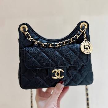 Chanel Grained Calfskin Small Hobo Bag AS4323 Black 2024 Top Quality (SHUNY-24062402)