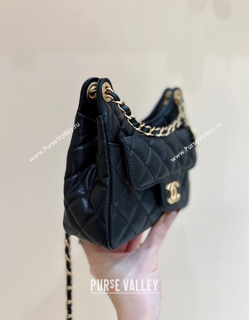 Chanel Grained Calfskin Small Hobo Bag AS4323 Black 2024 Top Quality (SHUNY-24062402)