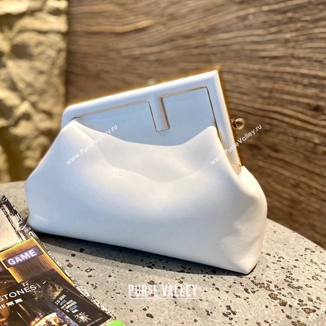 Fendi First Medium Leather Bag White 2021 80018L (CL-21080209)