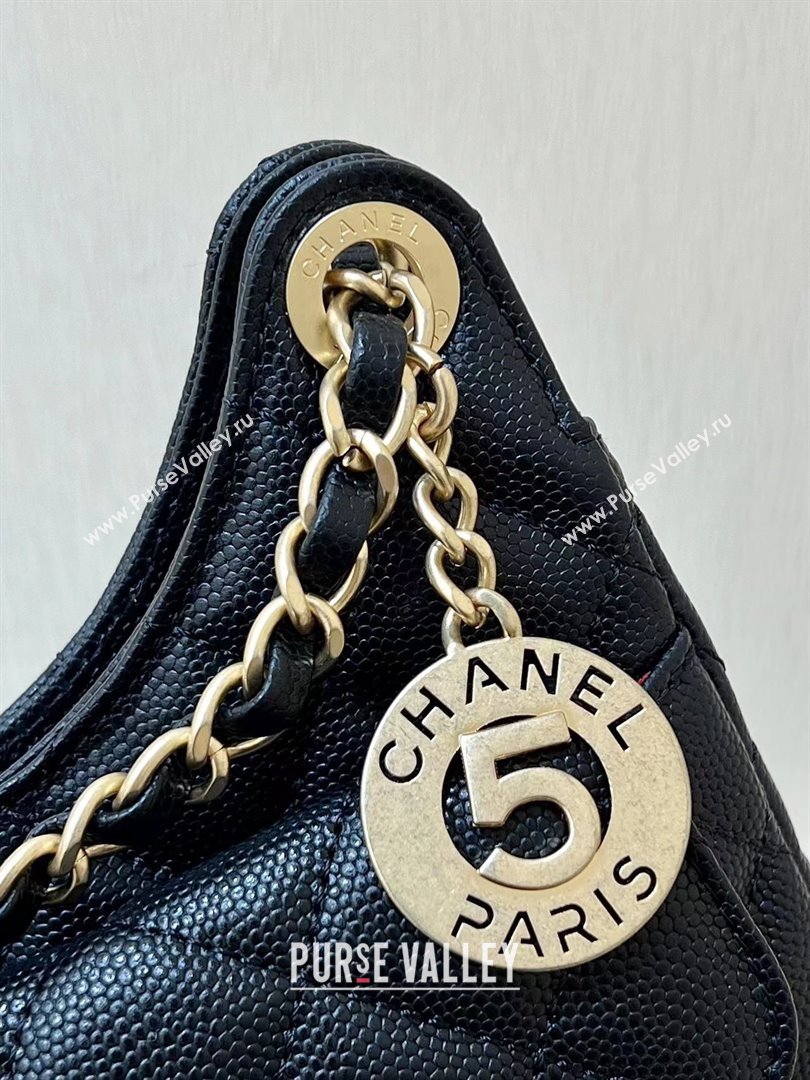 Chanel Grained Calfskin Small Hobo Bag AS4323 Black 2024 Top Quality (SHUNY-24062402)