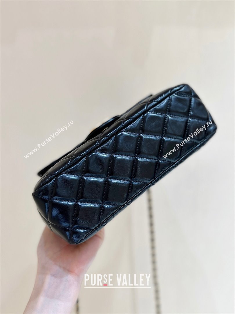 Chanel Shiny Crumpled Calfskin Hobo Bag AS4322 Black 2024 Top Quality (SHUNY-24062403)