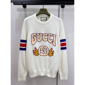 Gucci Wool Cashmere Sweater G11022 White 2024 (Q-2411022)