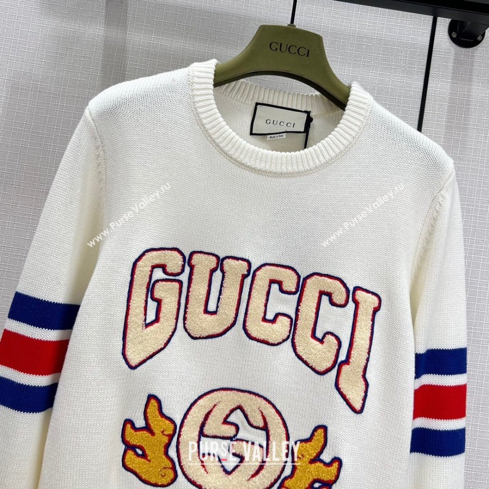 Gucci Wool Cashmere Sweater G11022 White 2024 (Q-2411022)