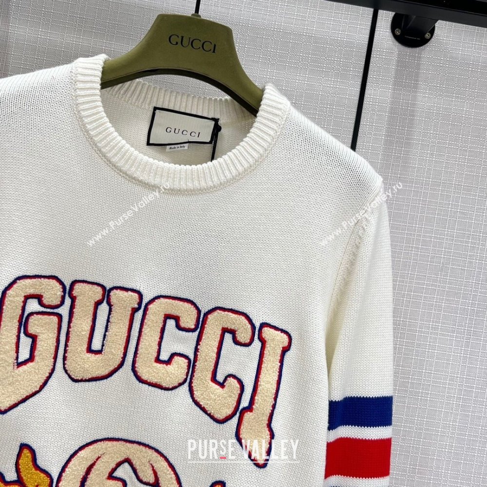 Gucci Wool Cashmere Sweater G11022 White 2024 (Q-2411022)