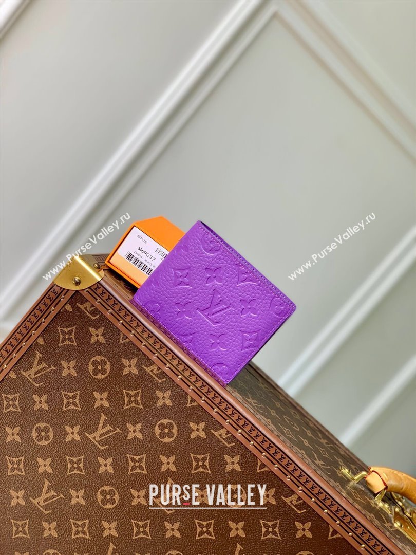 Louis Vuitton Multiple Wallet in Monogram Leather Purple 2024 M69037 (K-24081020)