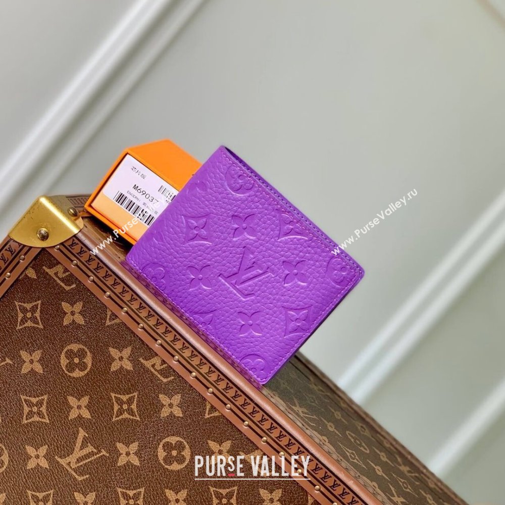 Louis Vuitton Multiple Wallet in Monogram Leather Purple 2024 M69037 (K-24081020)