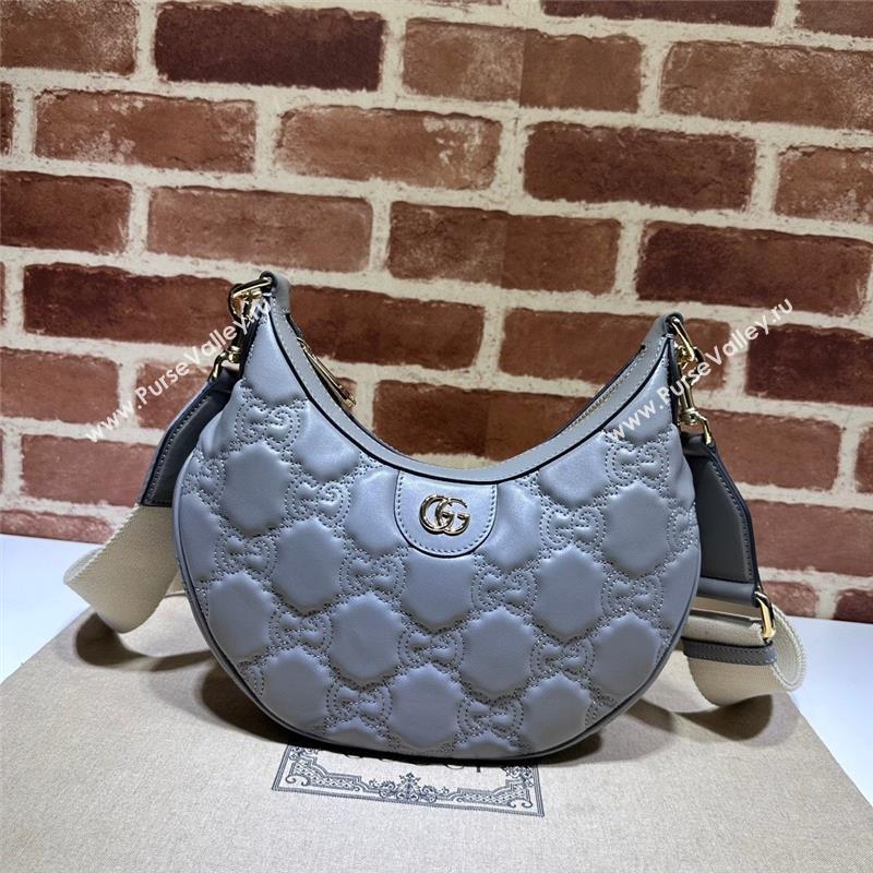 Gucci GG Matelasse Leather Small Shoulder bag 739709 Grey 2023 (DLH-23102337)