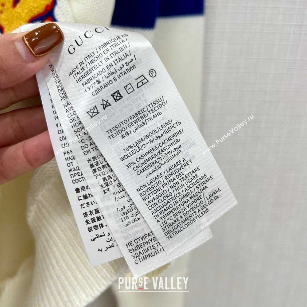 Gucci Wool Cashmere Sweater G11022 White 2024 (Q-2411022)