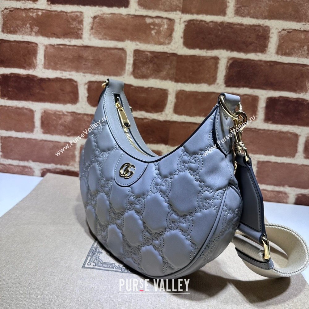 Gucci GG Matelasse Leather Small Shoulder bag 739709 Grey 2023 (DLH-23102337)