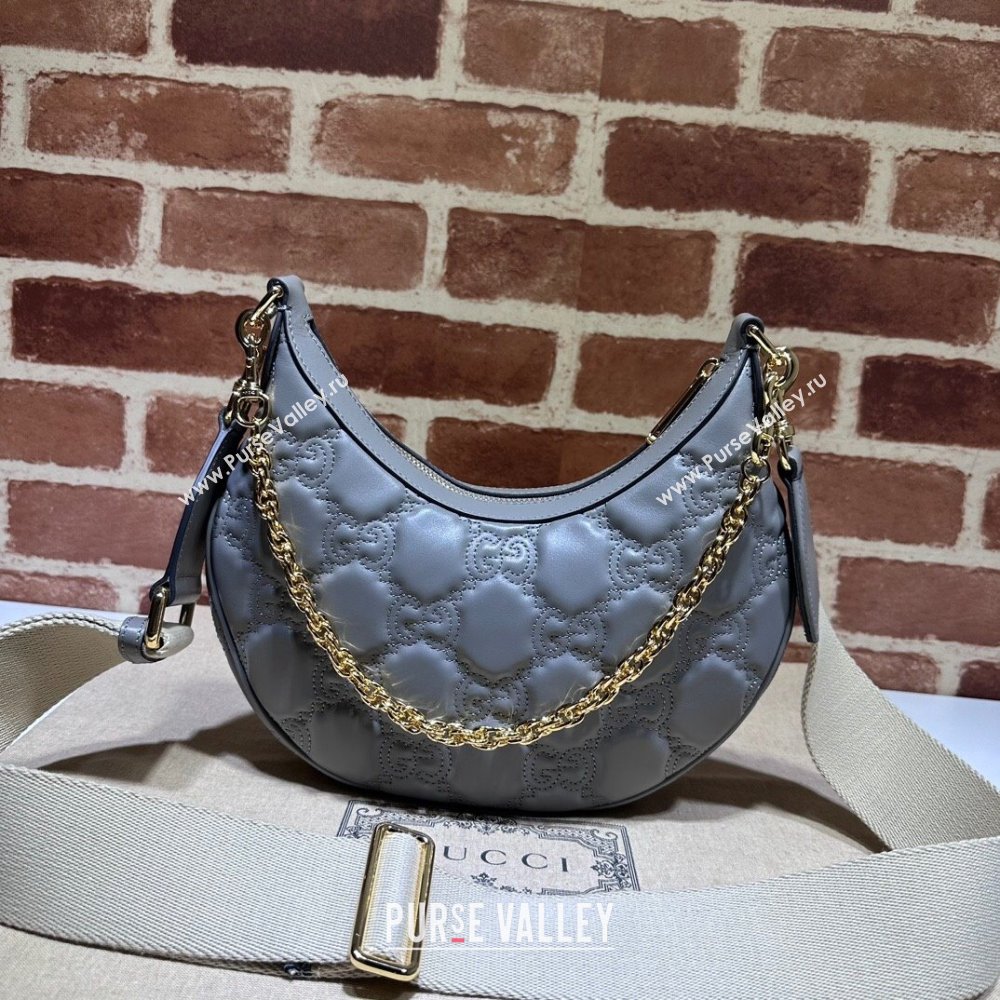 Gucci GG Matelasse Leather Small Shoulder bag 739709 Grey 2023 (DLH-23102337)