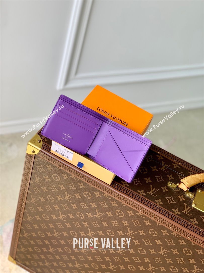 Louis Vuitton Multiple Wallet in Monogram Leather Purple 2024 M69037 (K-24081020)