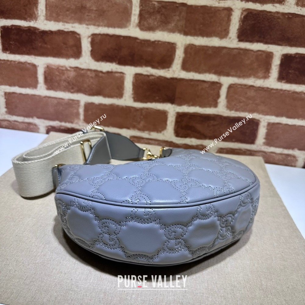 Gucci GG Matelasse Leather Small Shoulder bag 739709 Grey 2023 (DLH-23102337)