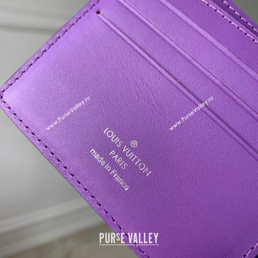 Louis Vuitton Multiple Wallet in Monogram Leather Purple 2024 M69037 (K-24081020)