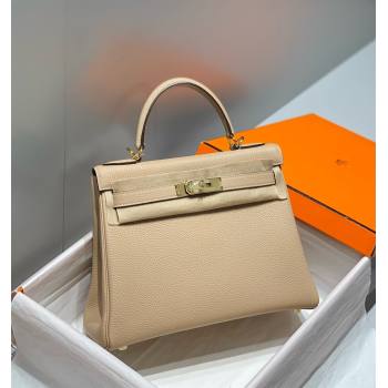 Hermes Kelly 28cm Bag in Togo Leather S2 Trench/Gold 2025 (M-25021201)