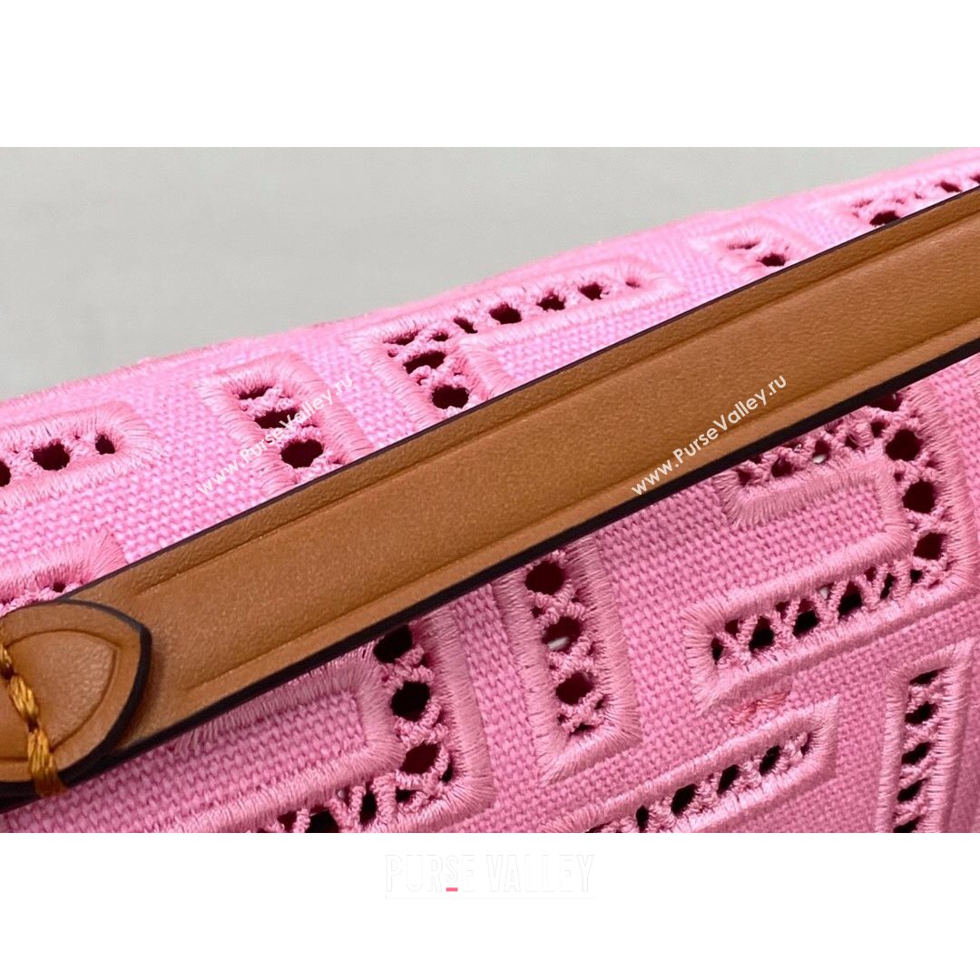 Fendi Baguette Mini Bag with FF embroidery Pink 2021 8372S (CL-21080213)