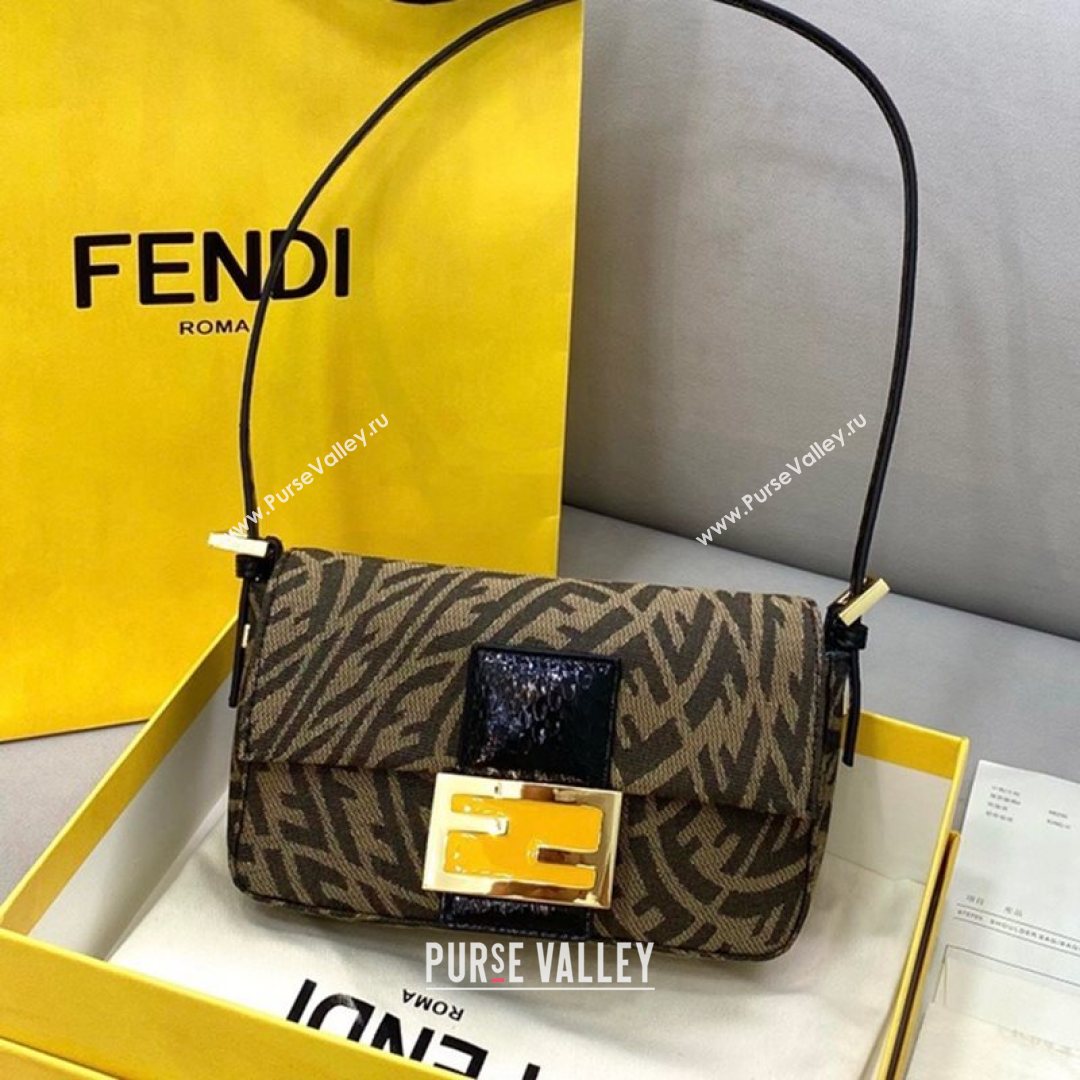 Fendi Baguette 1997 Mini FF Vertigo Bag Brown 2021 8378  (CL-21073112)