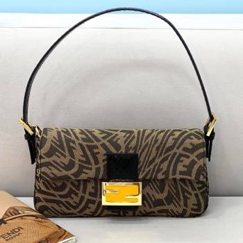 Fendi Baguette 1997 Medium FF Vertigo Bag Brown 2021 8378 (CL-21073109)