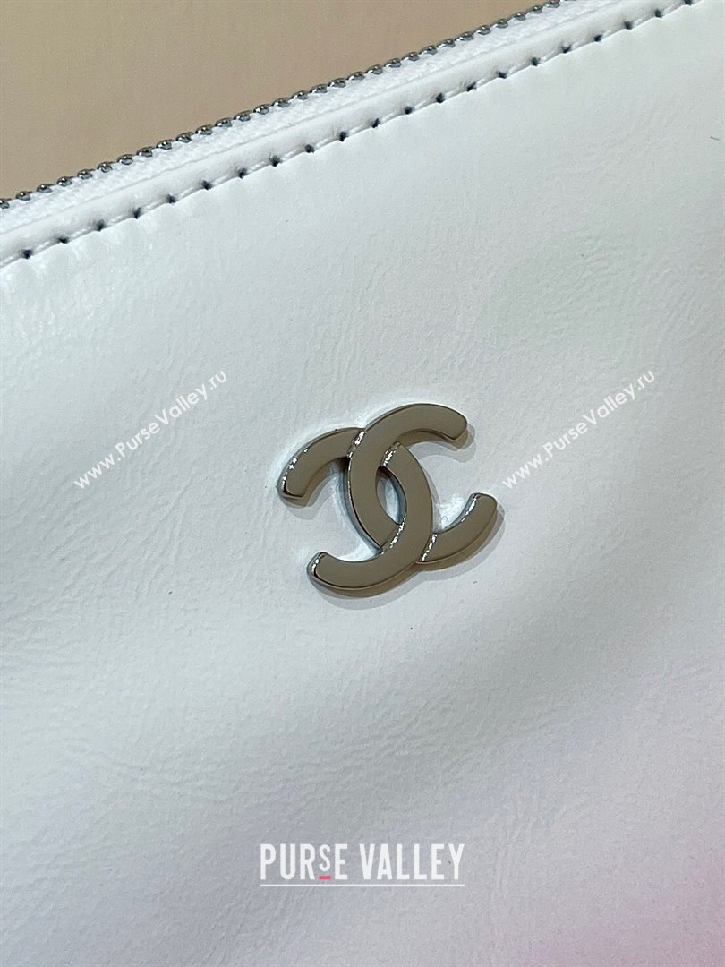 Chanel 22 Bag in Shiny Calfskin AS3261 Pink/White 2024 Top Quality (SHUNY-24062409)