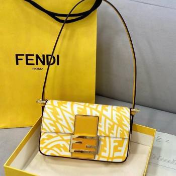 Fendi Baguette 1997 Mini FF Vertigo Bag Yellow 2021 8378 (CL-21073113)