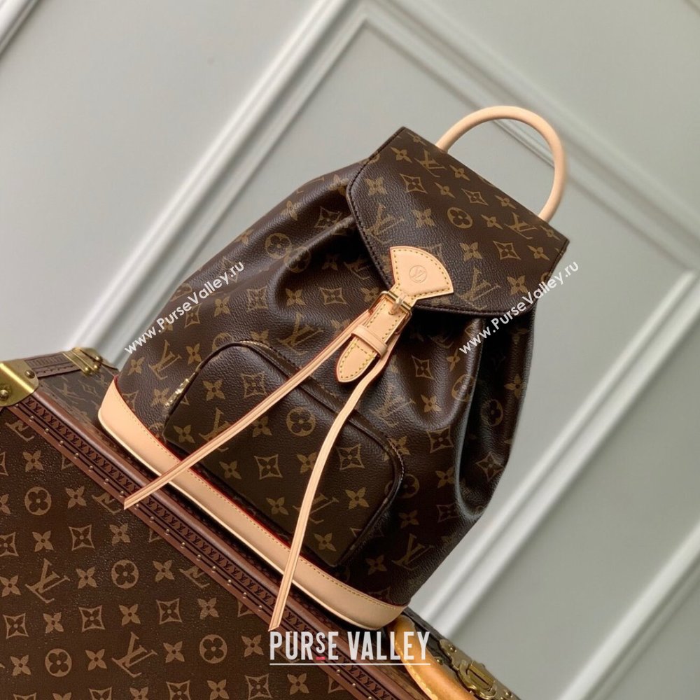 Louis Vuitton Montsouris PM Backpack in Monogram Canvas M11198 Brown 2025 (KI-250524056)