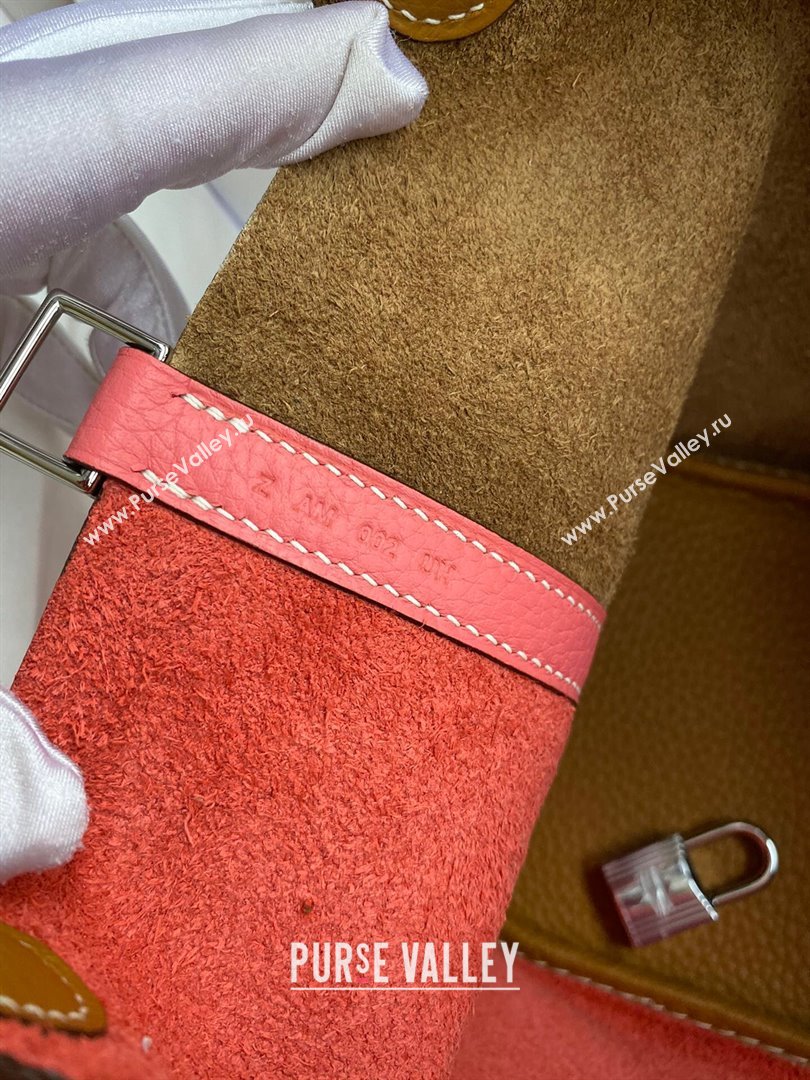 Hermes Picotin Lock Bag 18cm/22cm in Taurillon Clemence Leather Sesame/ Lipstick Pink/Silver 2024 (Full Handmade) (XYA-24042903)