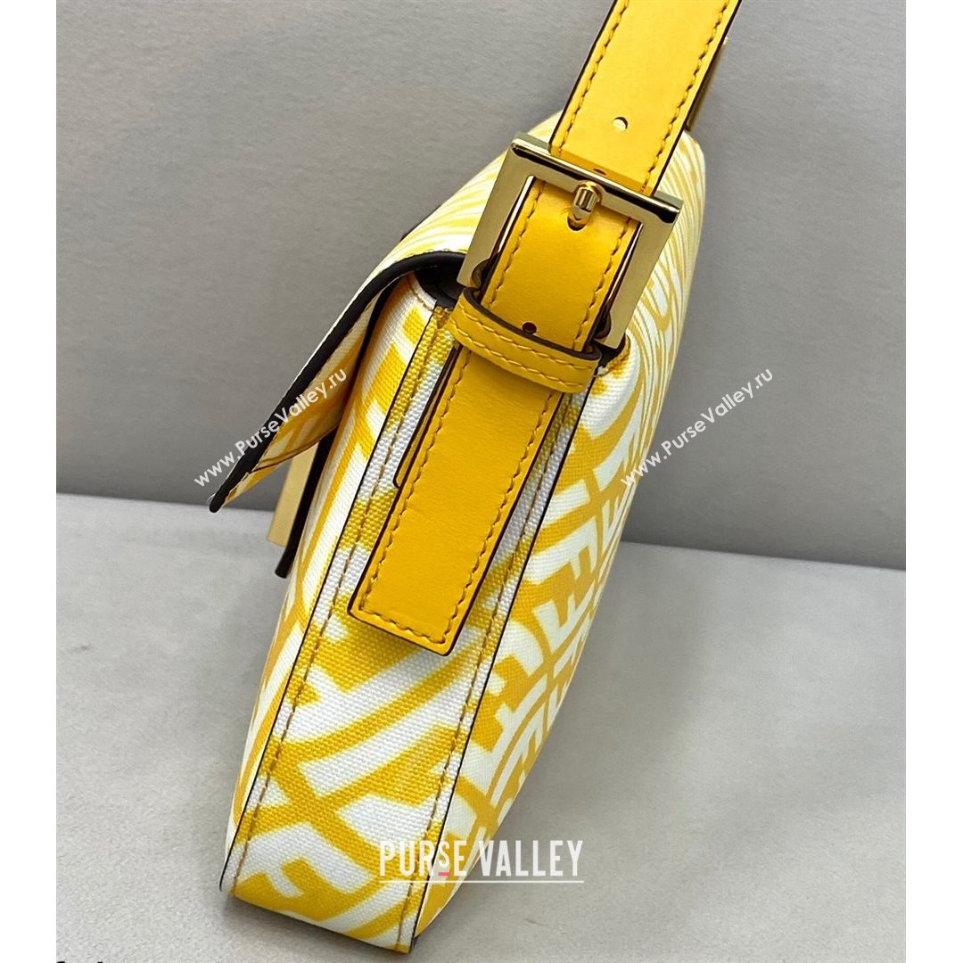 Fendi Baguette 1997 Medium FF Vertigo Bag Yellow 2021 8378  (CL-21073111)