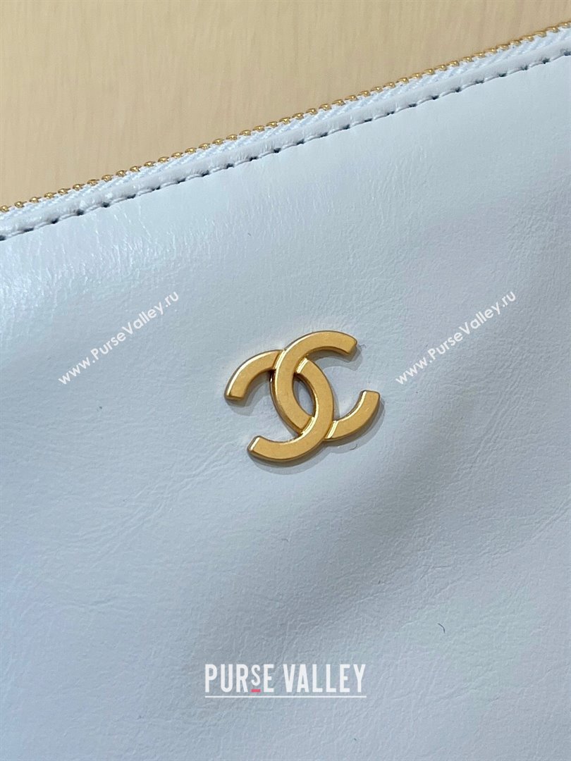 Chanel 22 Small Bag in Shiny Calfskin AS3260 Light Blue 2024 Top Quality (SHUNY-24062414)