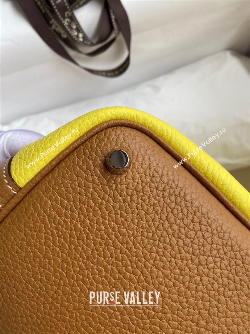 Hermes Picotin Lock Bag 18cm/22cm in Taurillon Clemence Leather Sesame/ Lemon/Silver 2024 (Full Handmade) (XYA-24042902)